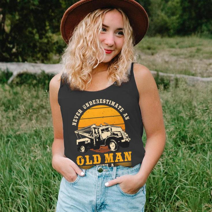 Tow Truck Driver Gifts Never Underestimate An Old Man Unisex Tank Top