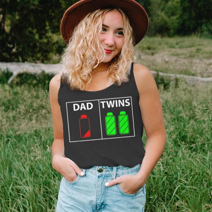 Twin Dad Low Battery Power Twins Fathers Day Tank Top