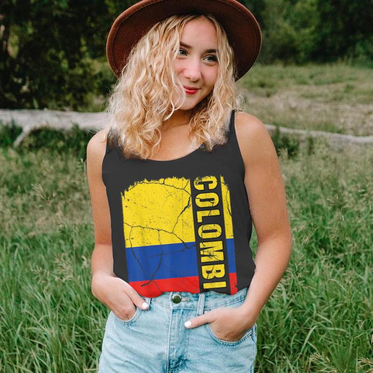 Vintage Colombian Flag Colombia Pride Roots Heritage Gift Unisex Tank Top
