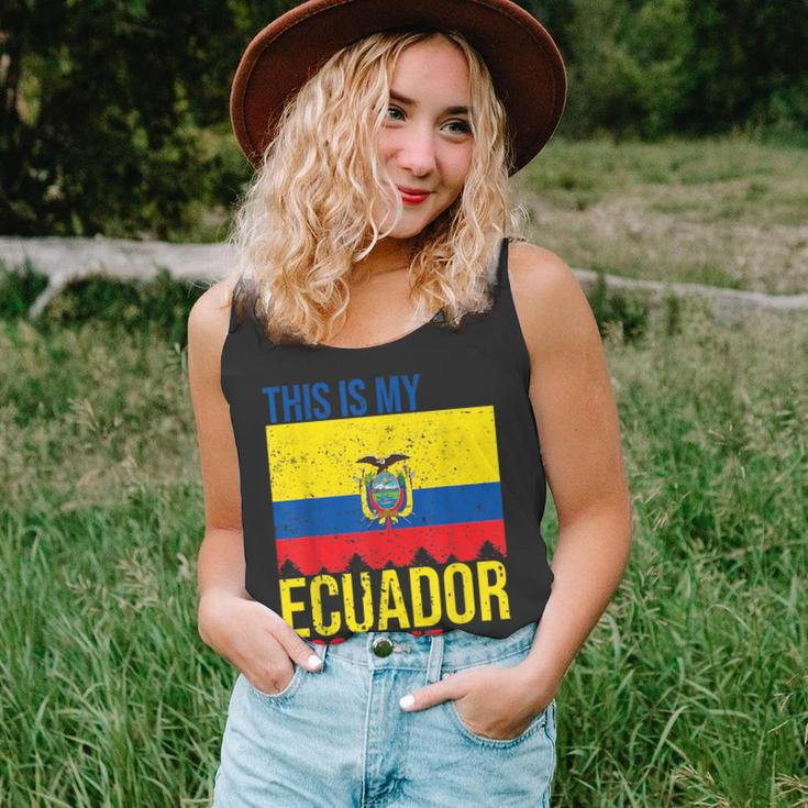 Vintage This Is My Ecuador Flag Costume For Halloween Ecuador Tank Top