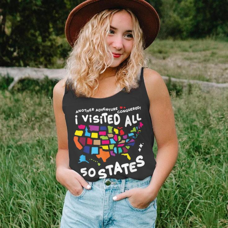 I Visited All 50 States Us Map Travel Challenge Tank Top