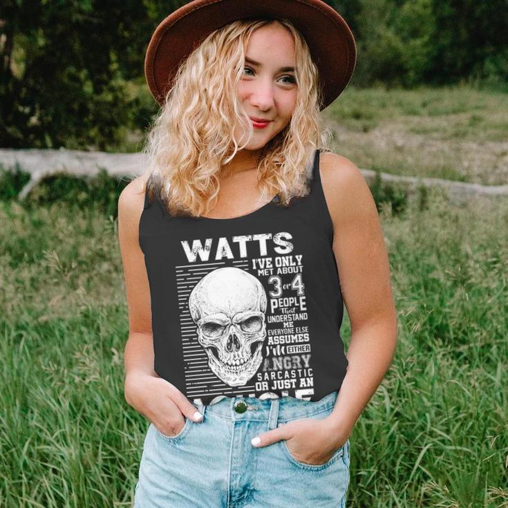 Watts Name Gift Watts Ively Met About 3 Or 4 People Unisex Tank Top