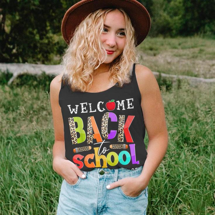 Welcome Back To School Counselor First Day Of School Leopard Unisex Tank Top
