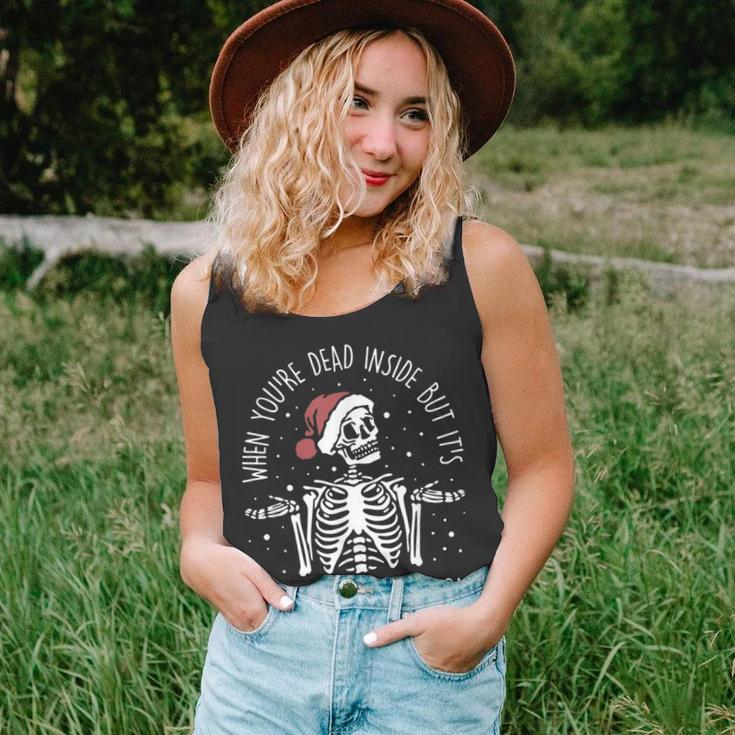When Youre Dead Inside But Its The Holiday Season Xmas Unisex Tank Top