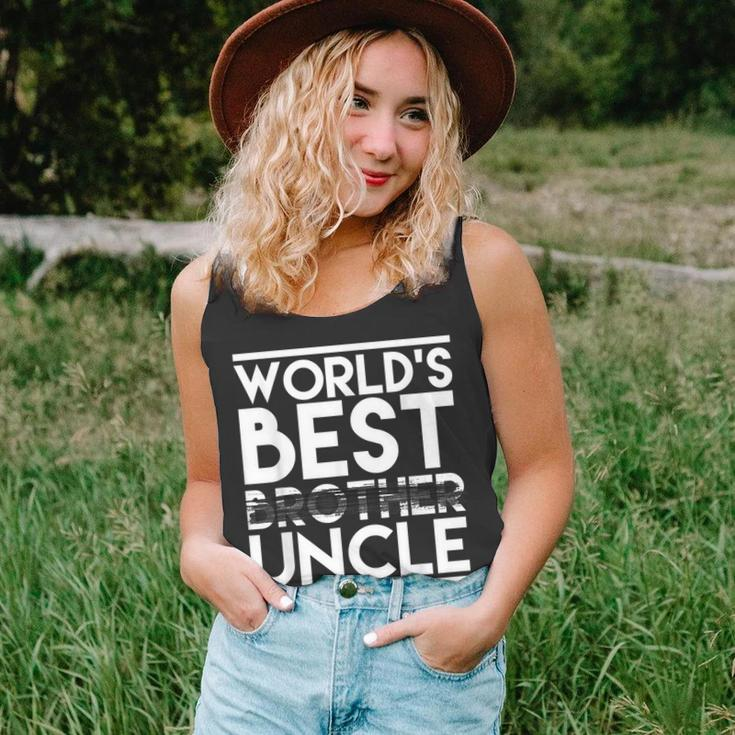 Worlds Best Brother Uncle Cute Pregnancy Announcement Unisex Tank Top