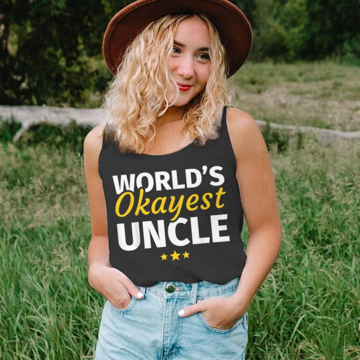 Worlds Okayest Uncle Gift Unisex Tank Top