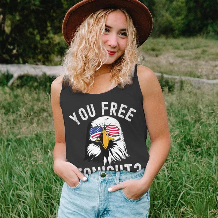You Free Tonight Funny Fourth Of July Patriotic Bald Eagle Unisex Tank Top