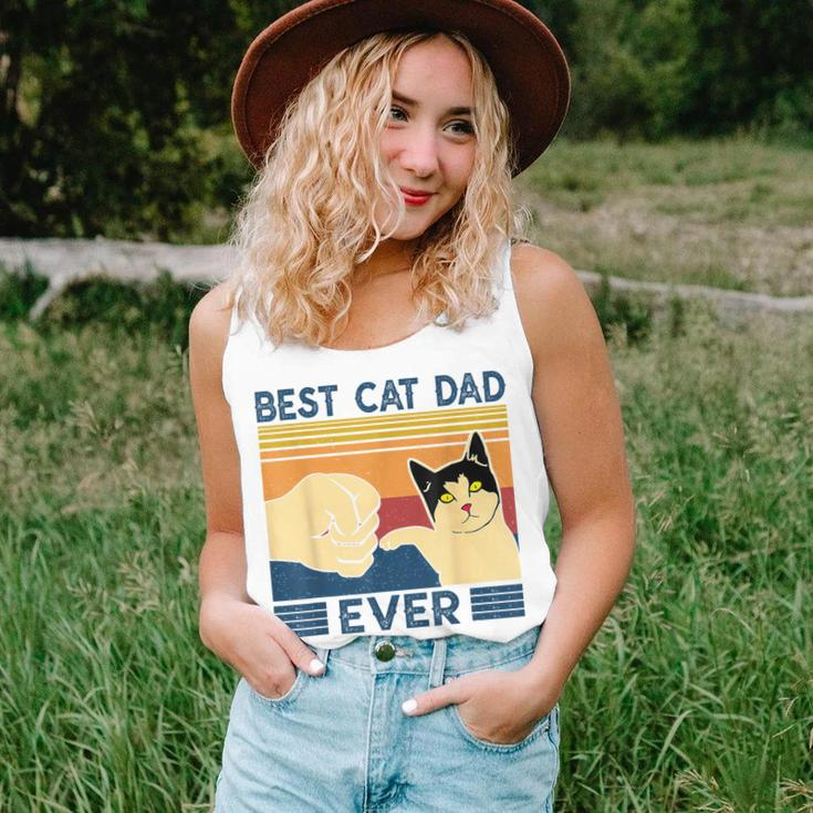 Best Cat Dad Ever Retro Vintage Cat Daddy Father Day Unisex Tank Top