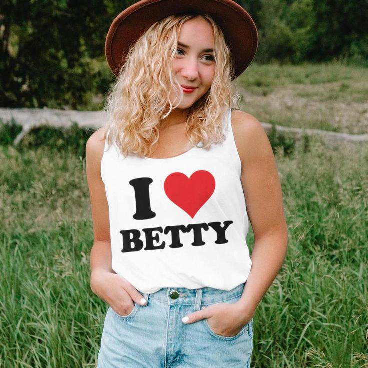 I Heart Betty First Name I Love Personalized Stuff Unisex Tank Top