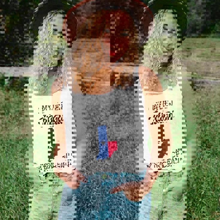 I May Live In Indiana But My Story Began In Texas Unisex Tank Top I May Live In Indiana But My Story Began In Texas Unisex Tank Top