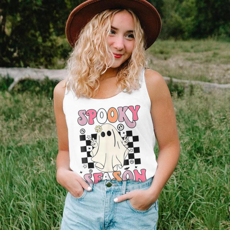 Retro Hippie Halloween Cute Ghost Spooky Season Tank Top