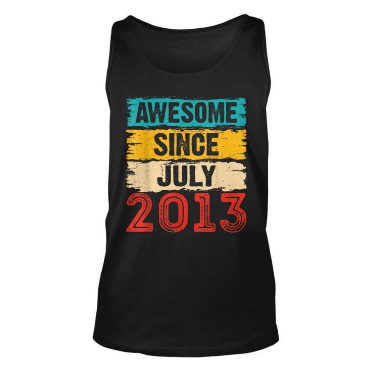 10 Year Old Awesome Since July 2013 10Th Birthday Gifts  Unisex Tank Top