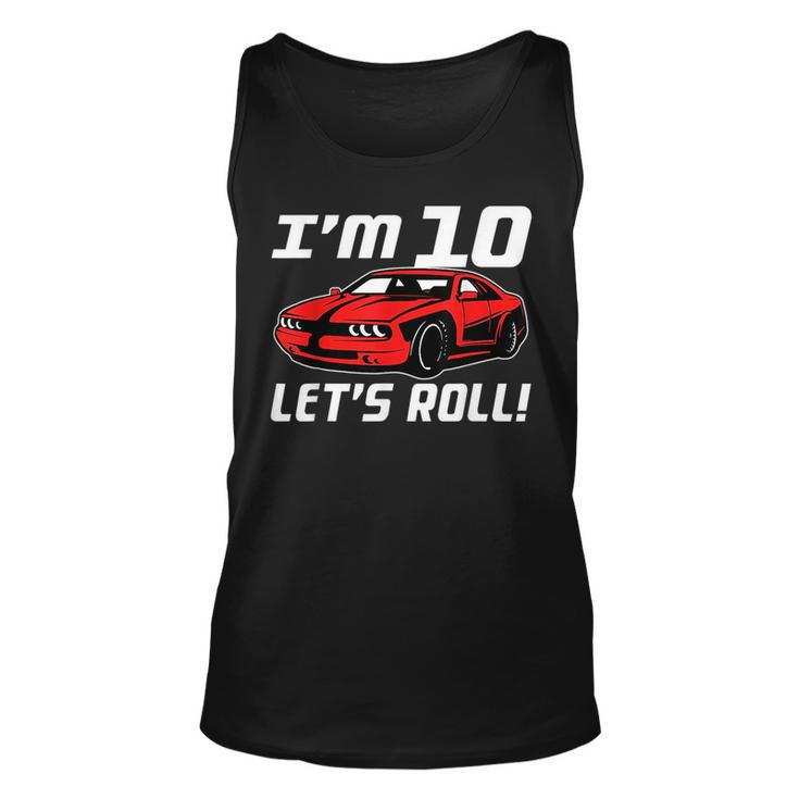 10Th Birthday Race Car Driver Boys 10 Years Old Driver Tank Top