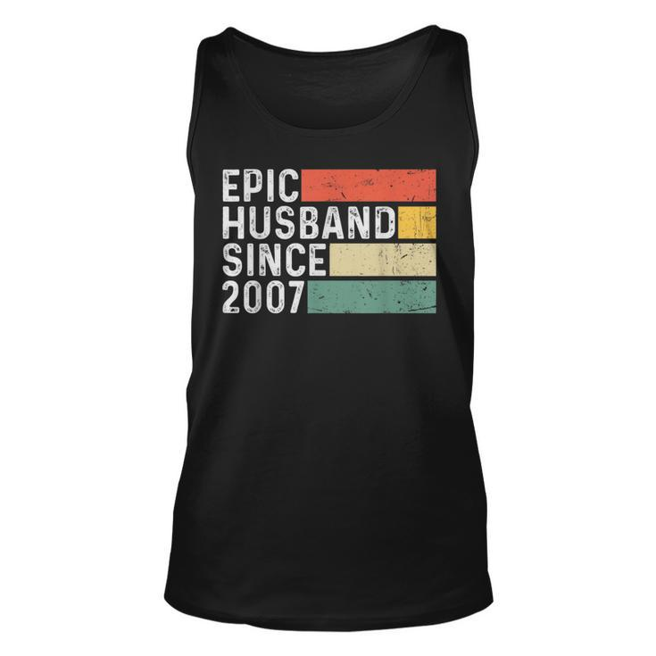 16Th Wedding Anniversary For Him - Epic Husband 2007 Gift  Unisex Tank Top