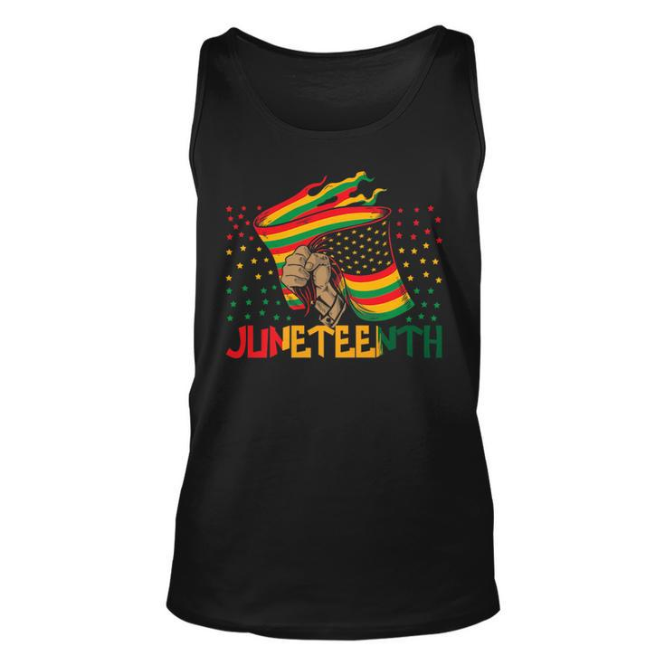 1865 Junenth Black History African American Family Flag   Unisex Tank Top