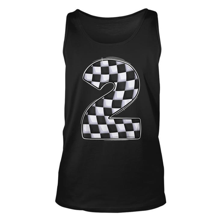 2 Year Old Pit Crew Boy Two Car Racing 2Nd Birthday Race Car Tank Top