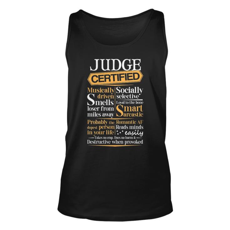 Judge Name Gift Certified Judge Unisex Tank Top