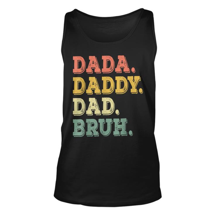 Funny Fathers Day  For Men Dada Daddy Dad Bruh Unisex Tank Top