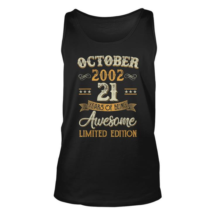 21 Years Old Decoration October 2002 21St Birthday Tank Top