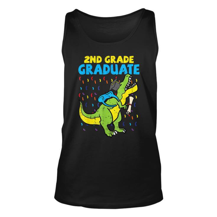 2Nd Grade Graduate Dinosaur Trex Second Grade Graduation Unisex Tank Top
