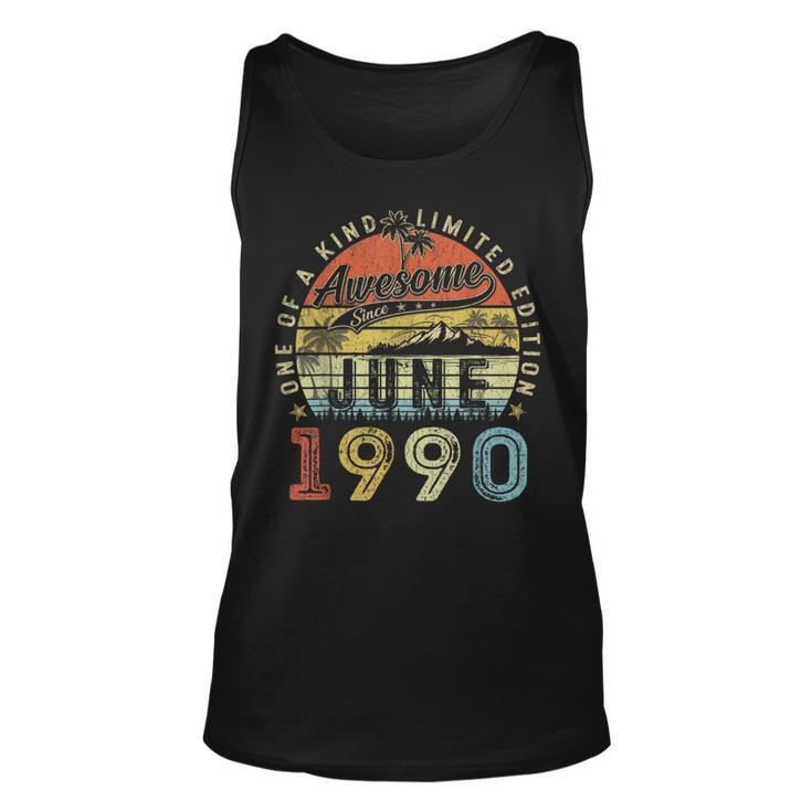 33 Year Old Awesome Since June 1990 33Th Birthday  Unisex Tank Top