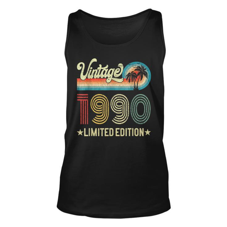 33 Years Old Vintage 1990 Limited Edition 33Rd Birthday Unisex Tank Top