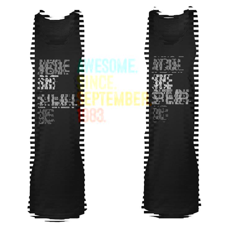 40 Year Old Awesome Since September 1983 40Th Birthday Tank Top