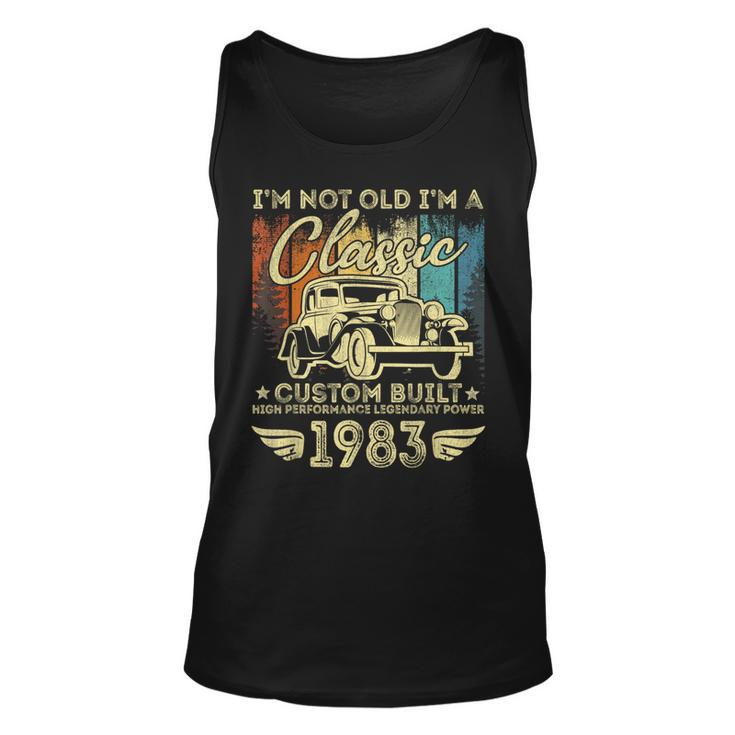 40 Year Old Vintage 1983 Classic Car 40Th Birthday Gifts  Unisex Tank Top