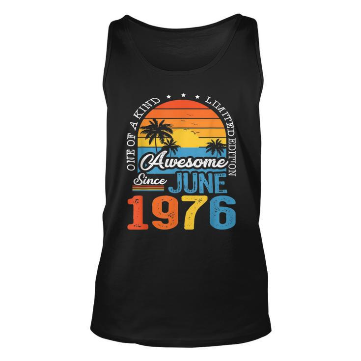 47Th Birthday Vintage June 1976 Made In 1976 47 Years Gift  Unisex Tank Top