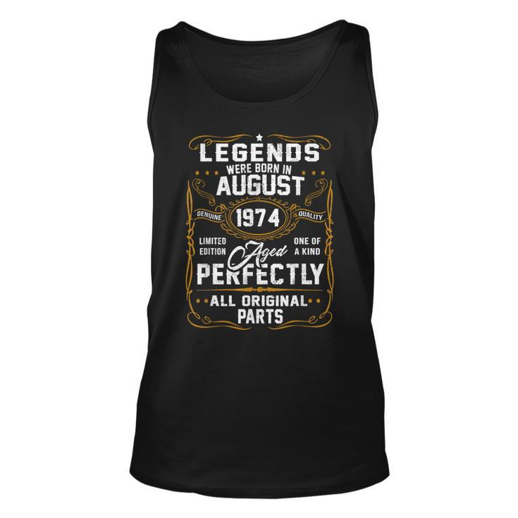 49 Years Old Decoration August 1974 49Th Birthday Tank Top