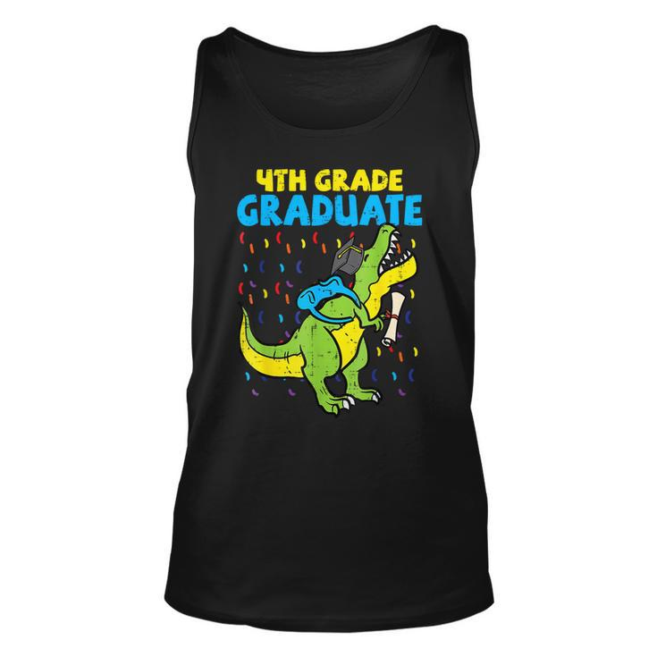 4Th Grade Graduate Dinosaur Trex Fourth Grade Graduation Unisex Tank Top