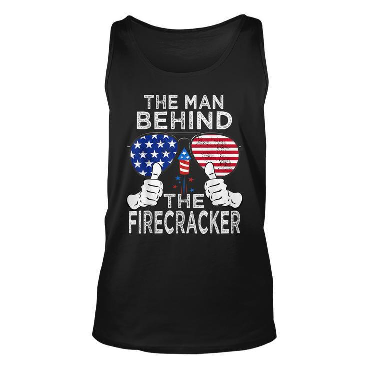 4Th Of July Dad To Be Baby Reveal Man Behind The Firecracker Tank Top