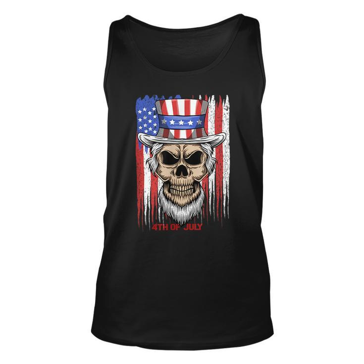 4Th Of July Patriotic Skeleton 4Th Of July American Flag Patriotic Tank Top