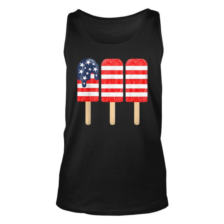 4Th Of July Popsicle American Flag Red White Blue Patriotic Tank Top