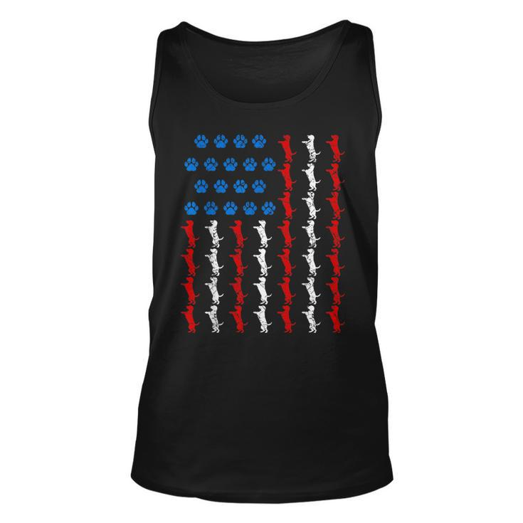 4Th Of July Us American Flag Dog Lovers Paw Patriotic Patriotic Tank Top