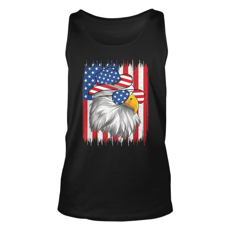 4Th Of July American Flag Usa Funny Cowboy Patriotic Eagle  Unisex Tank Top