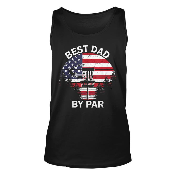 4Th Of July Best Dad By Par Disc Golf  Men Fathers Day Unisex Tank Top