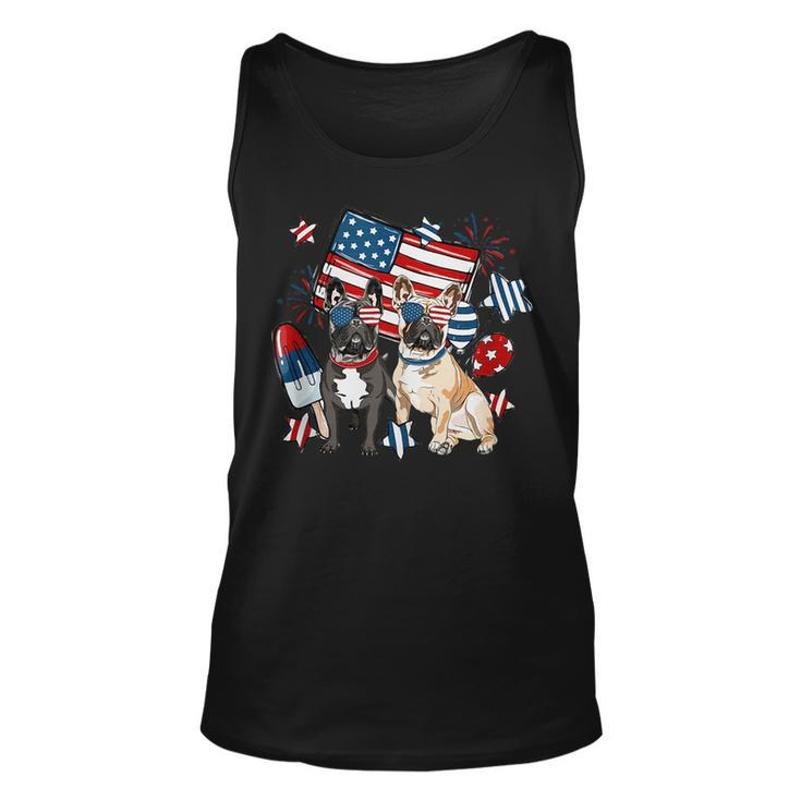4Th Of July French Bulldog Dog Independence Day Patriotic  Unisex Tank Top