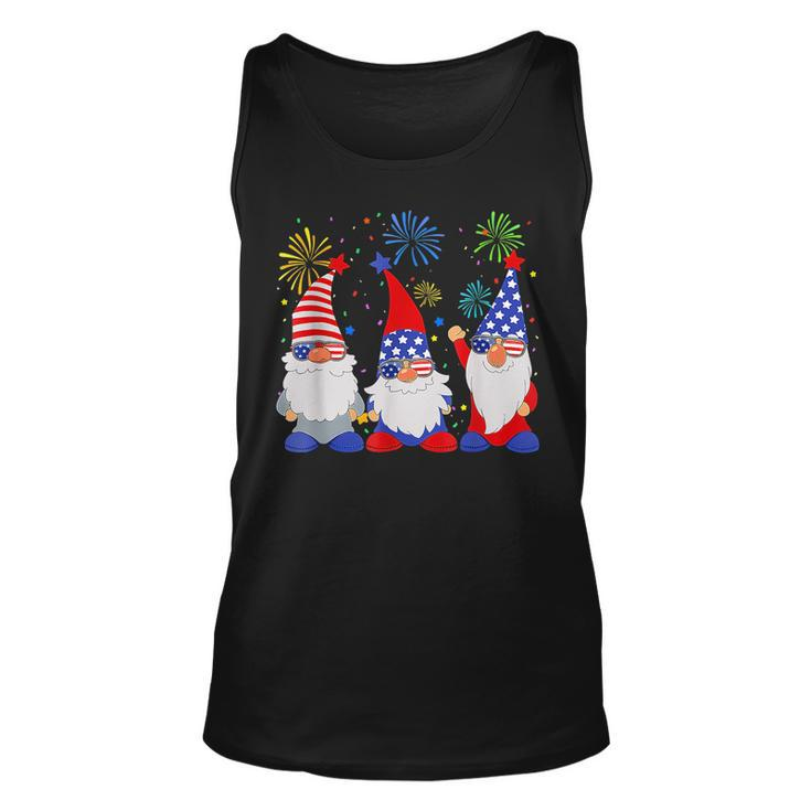 4Th Of July Funny Patriotic Gnomes Sunglasses American Usa  Unisex Tank Top