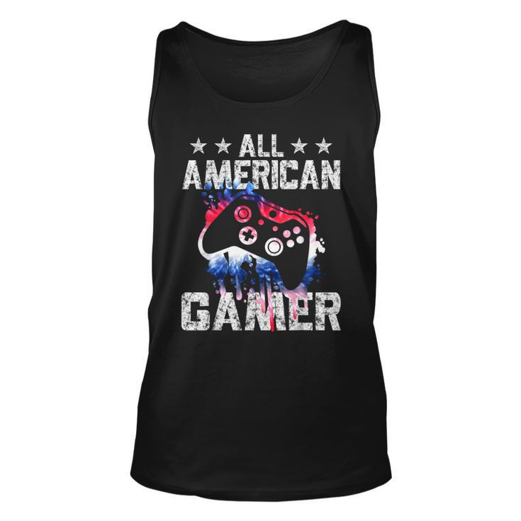 4Th Of July Video Game American Flag All American Gamer Unisex Tank Top