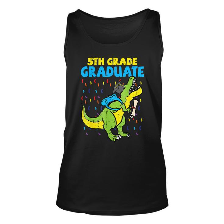 5Th Grade Graduate Dinosaur Trex Fifth Grade Graduation Unisex Tank Top