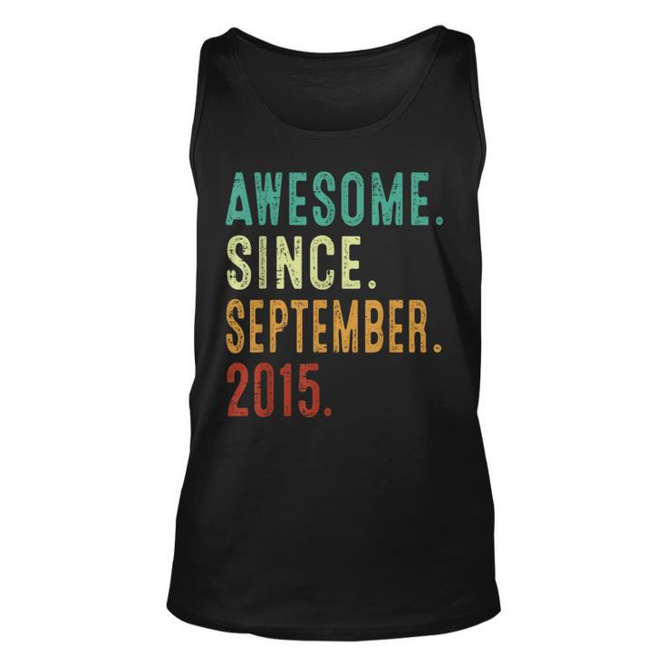 8 Year Old Awesome Since September 2015 8Th Birthday Tank Top