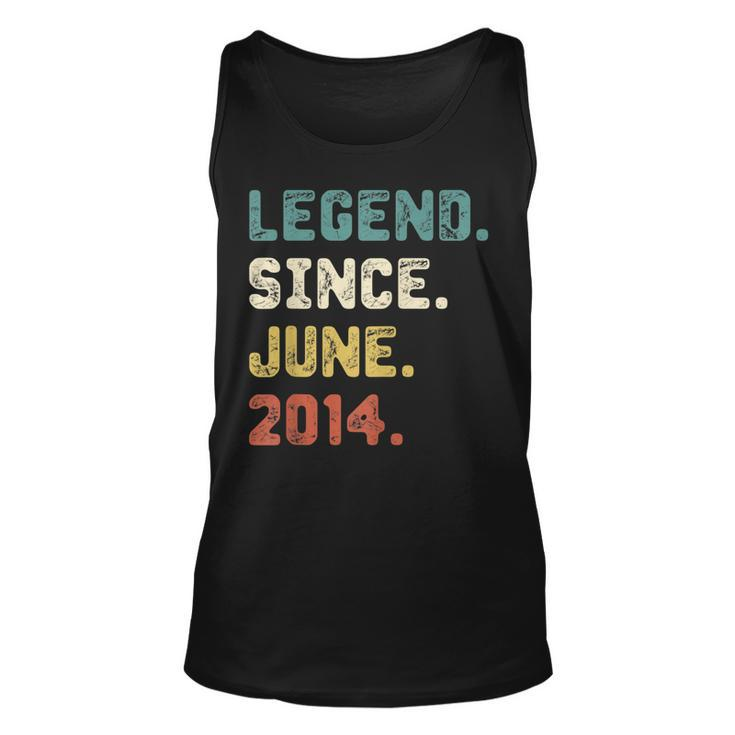 8 Years Old Gifts Legend Since June 2014 8Th Birthday Unisex Tank Top