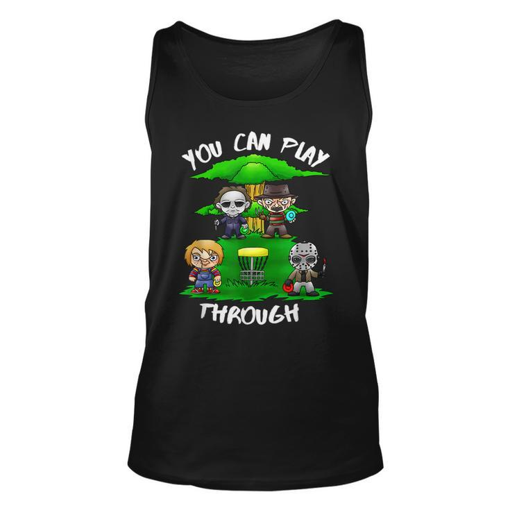80'S Horror Characters You Can Play Through Disc Golf Horror Tank Top