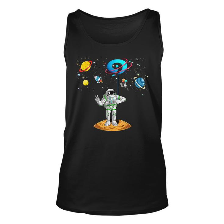 9 Years Old Birthday Boy 9Th Space Planets Astronaut Space Tank Top