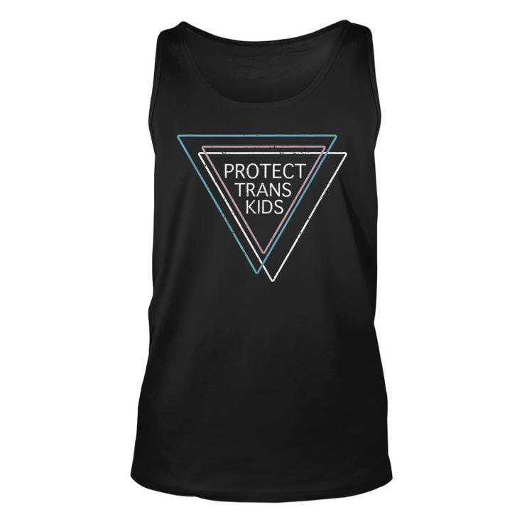 Abstract Pan Pride Triangles Protect Trans Kid Lgbt Support Tank Top