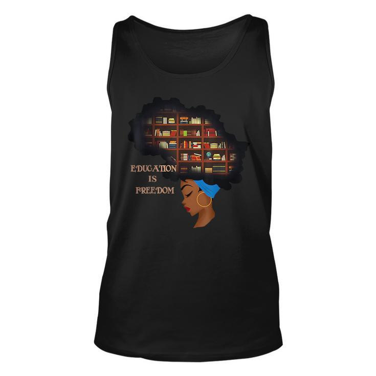 Africa Education Is Freedom Library Book Black History Month Freedom Tank Top