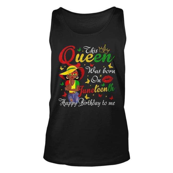 African American Black Queen Happy Birthday Junenth  Unisex Tank Top