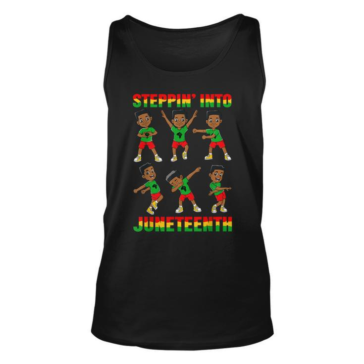 African American Boys Kids Stepping Into Junenth 1865  Unisex Tank Top