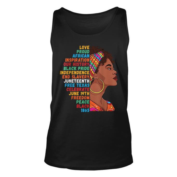 African Girl Junenth 19Th June 1865 - Black History Month  Unisex Tank Top
